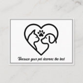 Custom Photo Pet Sitter Business Card  Visitekaartje (Achterkant)