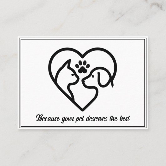 Custom Photo Pet Sitter Business Card  Visitekaartje (Achterkant)