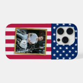Custom Photo Phone Case, USA Flag Patriotic iPhone Hoesje (Achterkant horizontaal)