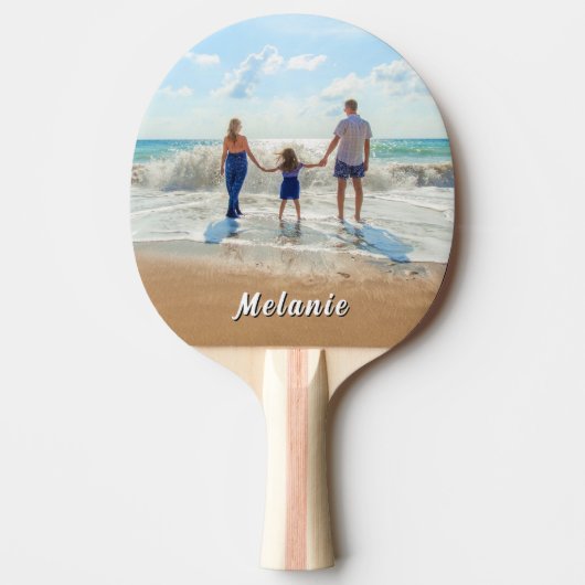 Custom Photo Ping Pong Paddles Personalized Name Tafeltennisbatje (Voorkant)