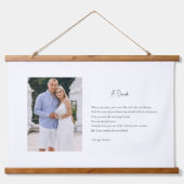 Custom Photo & Poem Script Magnetic Wood Hanging Hangend Wandkleed (Voorkant)