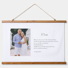 Custom Photo & Poem Script Magnetic Wood Hanging Hangend Wandkleed