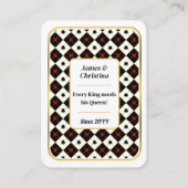 Custom Photo Poker Kaart, Queen of My Heart Gift Contactkaartje (Achterkant)