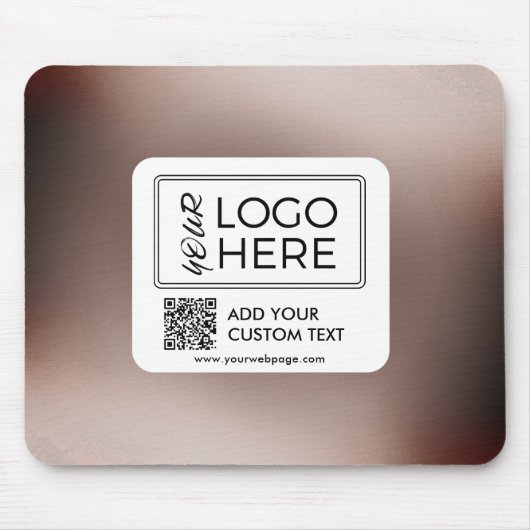 Custom Photo QR Code Business Logo Muismat (Voorkant)