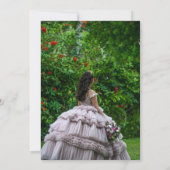 Custom Photo Red Royal Quinceañera Invitation Kaart (Achterkant)