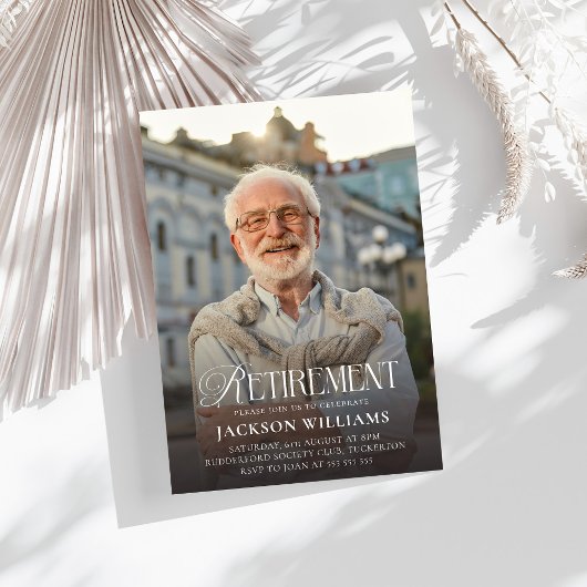 Custom Photo Retirement Party Kaart