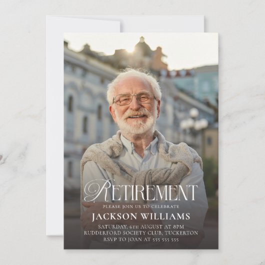 Custom Photo Retirement Party Kaart (Voorkant)