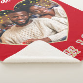 Custom Photo Romantic Heart Valentine’s Day Red Sherpa Deken (3/4)