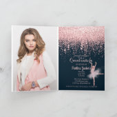 Custom Photo Roos Gold Glitter Quinceañera met (Binnen)