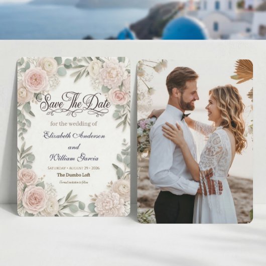 Custom Photo Rustic Romantic Save The Date