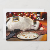 Custom Photo | Santa Cat & Christmas Cookie Feestdagenkaart (Voorkant)