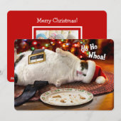 Custom Photo | Santa Cat & Christmas Cookie Feestdagenkaart (Voorkant / Achterkant)