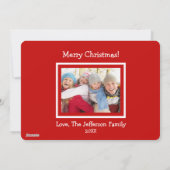 Custom Photo | Santa Cat & Christmas Cookie Feestdagenkaart (Achterkant)