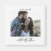 Custom Photo Save the Date Wedding magnet (Voorkant)