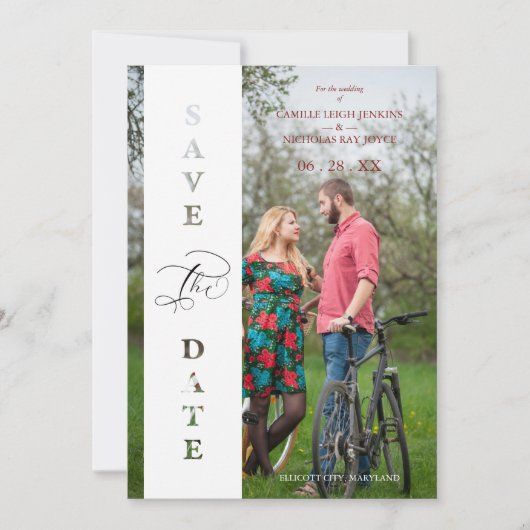 Custom Photo Script Cut Paper Effect Wedding (Voorkant)