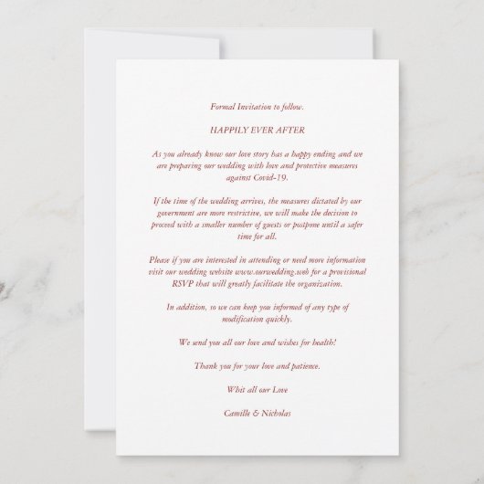 Custom Photo Script Cut Paper Effect Wedding (Achterkant)