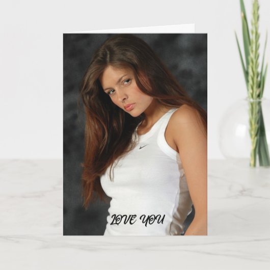 CUSTOM PHOTO SCRIPT GREETING CARD KAART (Voorkant)