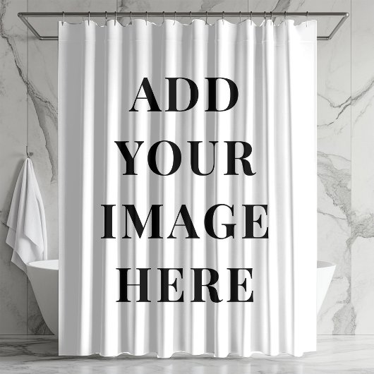 Custom Photo Shower Curtain Add Your Text Bathroom Douchegordijn
