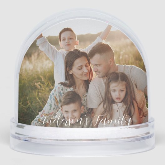 Custom Photo Snow Globe Personalized Christmas  Sneeuwbol (Voorkant)