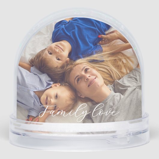 Custom Photo Snow Globe – Personalized Gift Sneeuwbol (Achterkant)