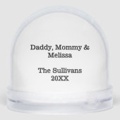 Custom Photo Snow Globe  Sneeuwbol (Achterkant)