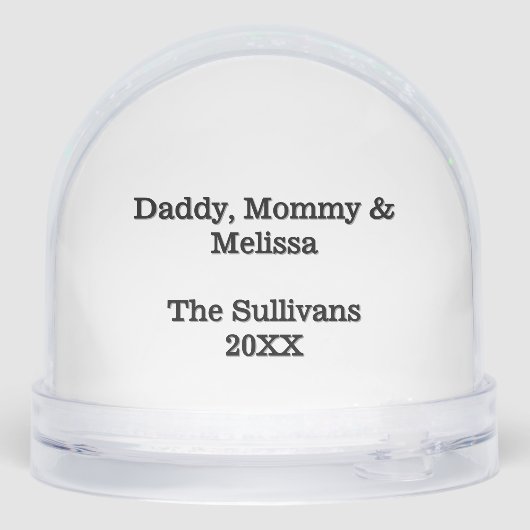 Custom Photo Snow Globe Sneeuwbol (Achterkant)