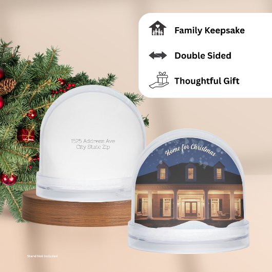 Custom Photo Snow Globe with House Keepsake Gift Sneeuwbol