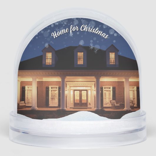Custom Photo Snow Globe with House Keepsake Gift Sneeuwbol (Voorkant)