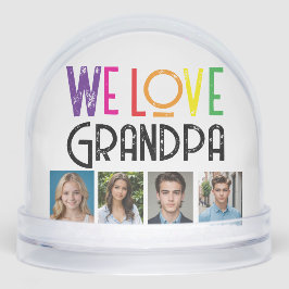 Custom Photo Snow Wereldbol voor GRANDPA – Rainbow Sneeuwbol