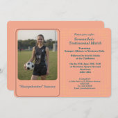 Custom Photo Soccer Testimonial Match Invitation Feestdagenkaart (Voorkant / Achterkant)