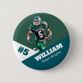 Custom photo sports button / pin football (Voorkant)