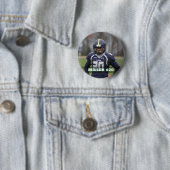 Custom photo sports button / pin football (In situ)