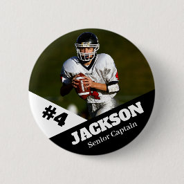 Custom photo sports button / pin football
