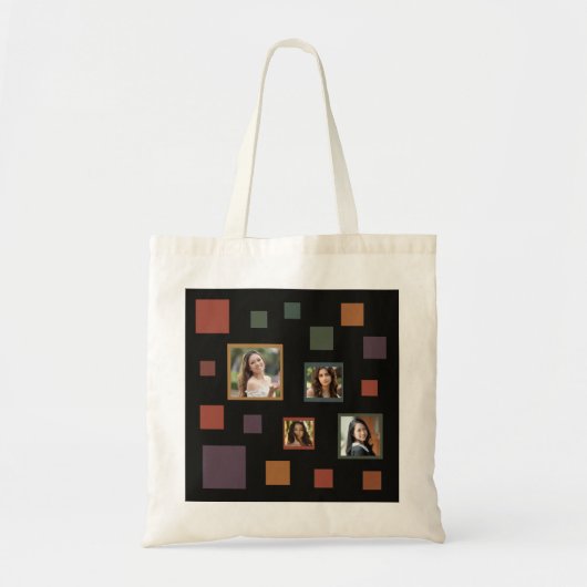Custom Photo Squares Tote Bag (Voorkant)