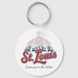 Custom Photo & St. Louis Gateway Arch Slogan Sleutelhanger