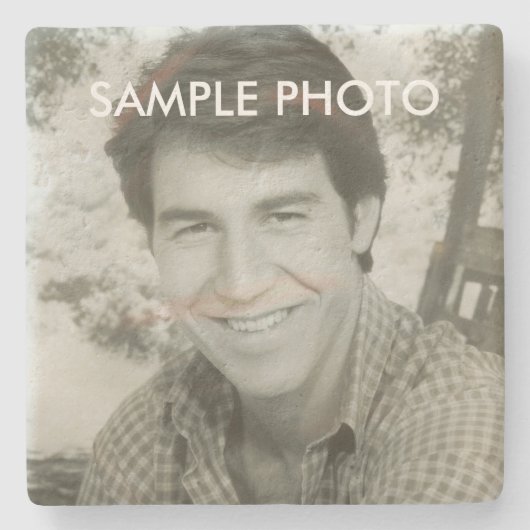 Custom Photo Stone Coaster – Personalized Stenen Onderzetter (Voorkant)