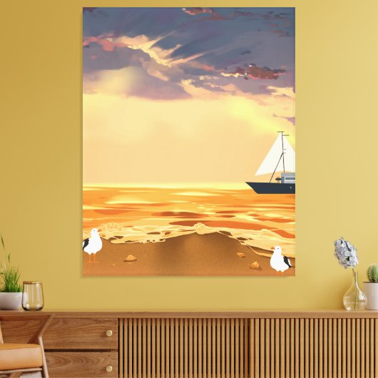 Custom Photo Stretched Canvas Print Personalized (Insitu (Woonkamer))
