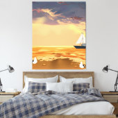 Custom Photo Stretched Canvas Print Personalized (Insitu (Slaapkamer))