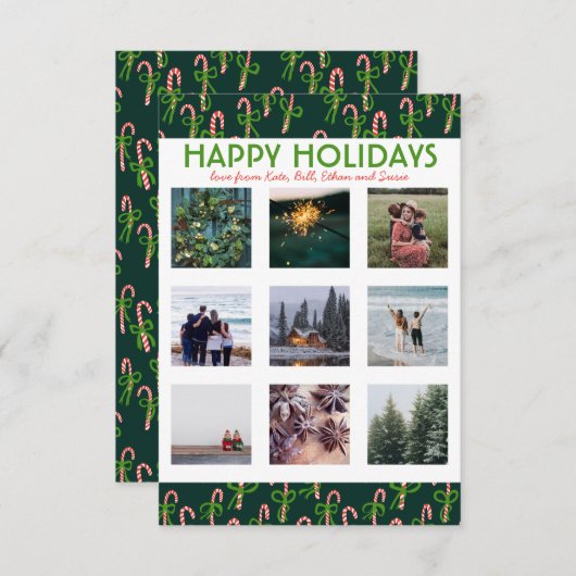 CUSTOM PHOTO Sweet Candy Candes Kerstmis (Voorkant / Achterkant)