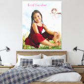 Custom Photo & Text Canvas Print (Insitu (Slaapkamer))