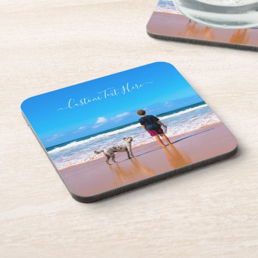 Custom Photo Text Drank Coaster Uw Foto's Bier Onderzetter (Linkerzijde)