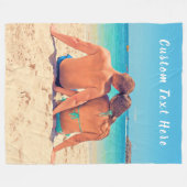 Custom Photo Text Fleece Blanket Your Love Foto (Voorkant (Horizontaal))