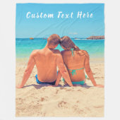 Custom Photo Text Fleece Blanket Your Love Foto Deken (Voorkant)