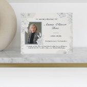 Custom Photo Text Floral Line Art Memorial Funeral Gastenboek