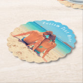 Custom Photo Text Paper Coaste Your Love Foto Kartonnen Onderzetters (Gekanteld)