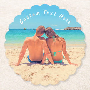 Custom Photo Text Paper Coaste Your Love Foto Kartonnen Onderzetters