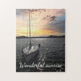 Custom Photo -Text Personalized I Picture Sunrise  Legpuzzel