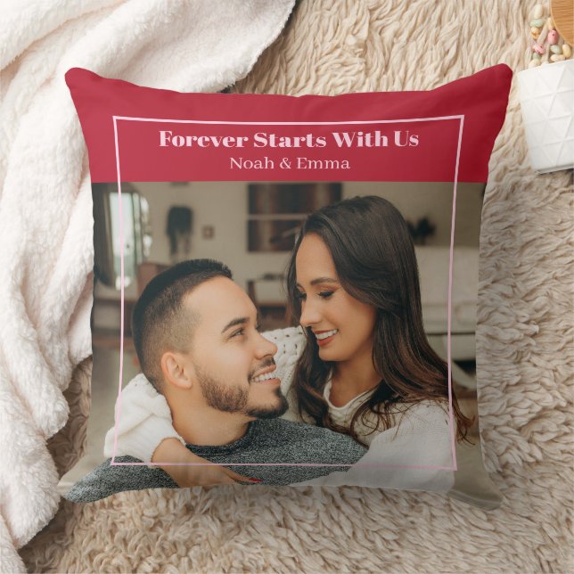 Custom Photo & Text Romantic Gift - Personalized  Kussen (Deken)