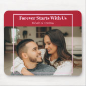 Custom Photo & Text Romantic Gift - Personalized  Muismat (Voorkant)