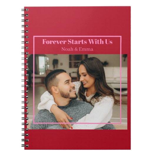 Custom Photo & Text Romantic Gift - Personalized  Notitieboek (Voorkant)
